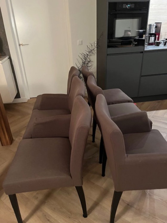 Image 1 of zes eetkamerstoelen