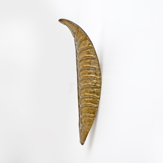 Image 1 of Coppia di applique moderne in vetro di Murano con foglia oro