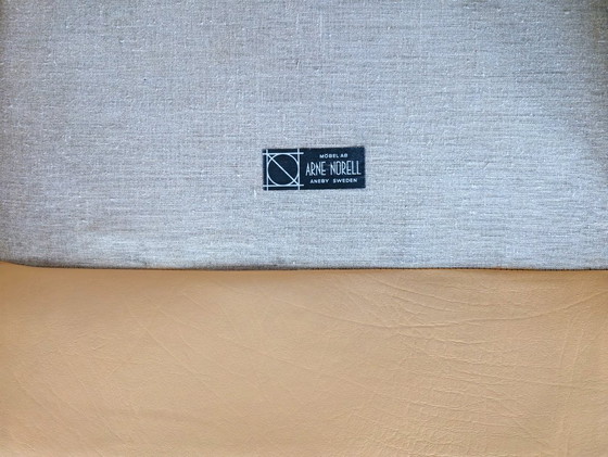 Image 1 of Originele Midcentury fauteuil Arne Norell fauteuil Mexico leer2