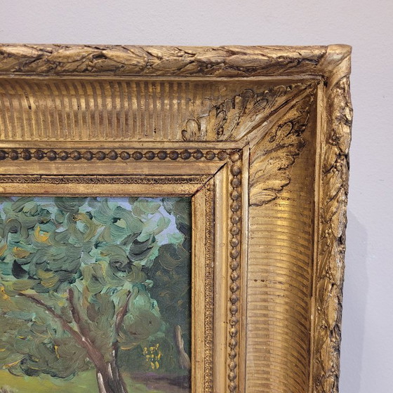 Image 1 of “Paisaje fluvial” Escuela Francesa, Impresionismo, p. s. XX – Francia