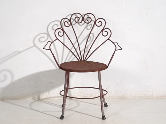 Vintage iron garden chair (c.1950) – Dining chairs, Industrieel (photo 22 of 35)