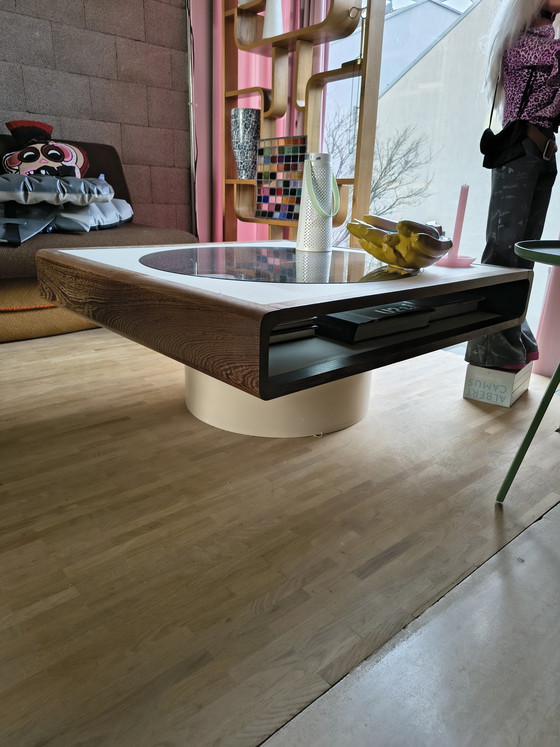 Image 1 of Space Age vintage salontafel wengé 