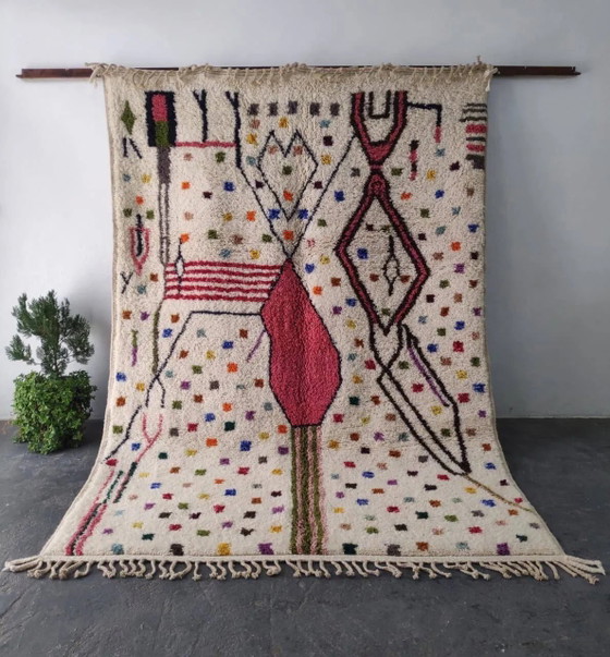 Large Artistic Moroccan Rug with Abstract Figures & Symbols 300x200cm – Rugs & carpets, Wool (photo 3 of 3)