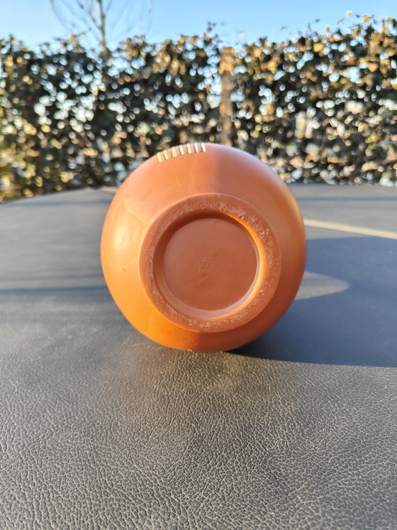 Image 1 of Large Hand-painted Studio Pottery Vase by Eduardo Vega (Artesa) – 40cm