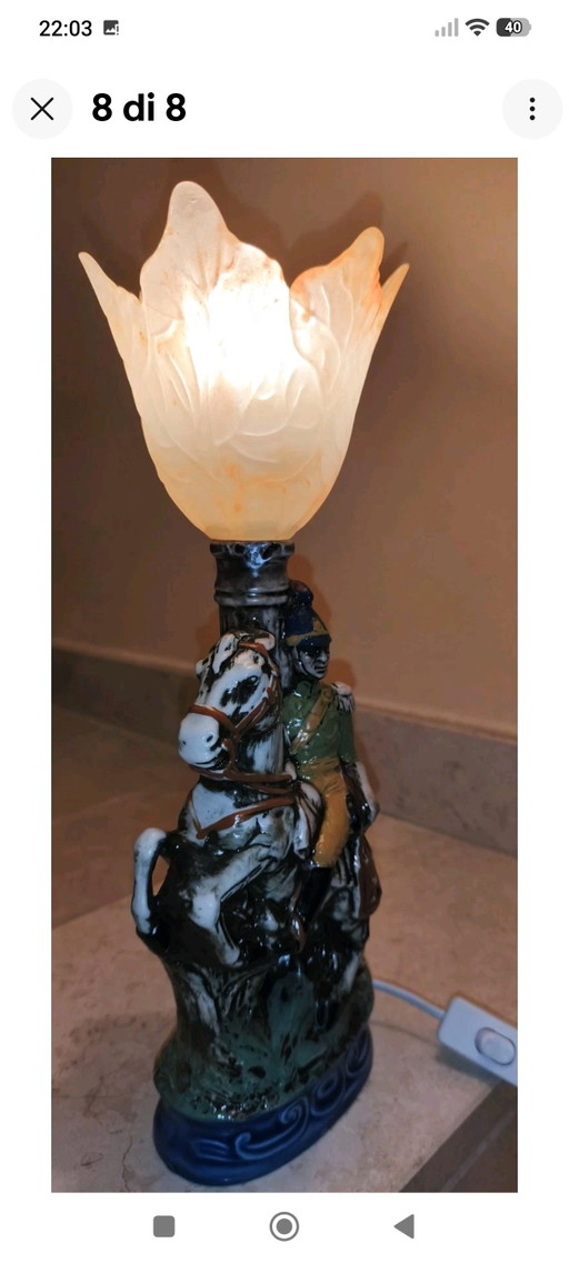 Official Biscuit Porcelain Horse Table Lamp – tafellampen, Glass