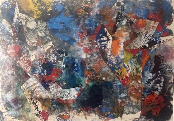 Image 1 of Henk van Gemert “Paysage” little gem. Technique, collage.