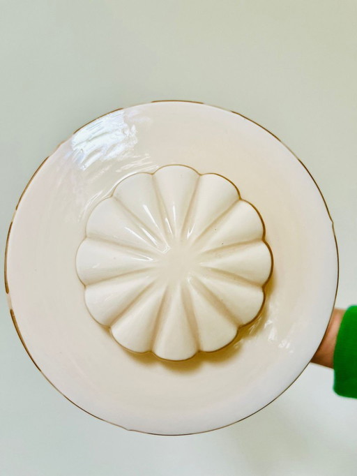 Light pink Art Deco vintage ceiling lamp by Thabur