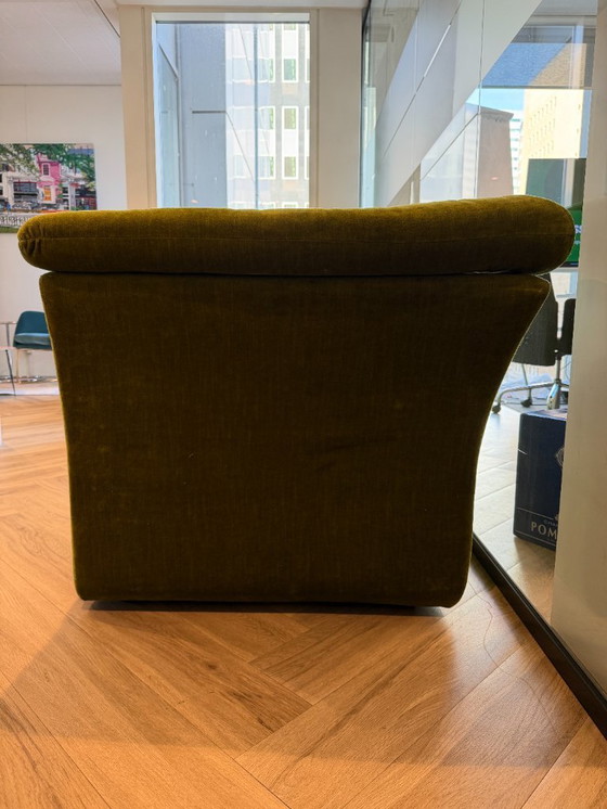 Image 1 of Divano modulare vintage in velluto verde muschio