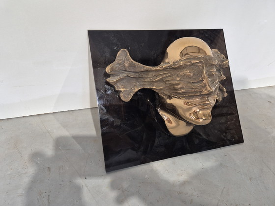 Image 1 of Michel Jaubert "tête de personage bandé" brons