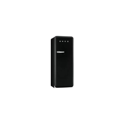 Nuovo, nella confezione originale: Frigorifero retrò Smeg FAB28RNE1 – Nero lucido (a destra) – cadeaus, Chrome, Glass
