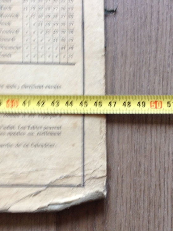 Image 1 of ewiger Kalender, Jahr 1855