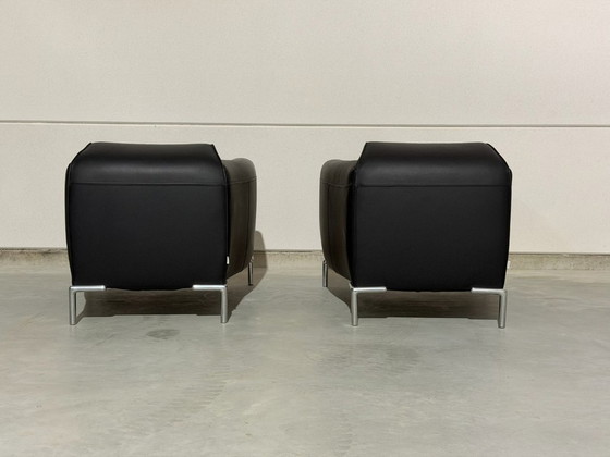 Bert Plantagie Monty Armchairs - as good as new – polished steel, Leather (photo 5 of 10)