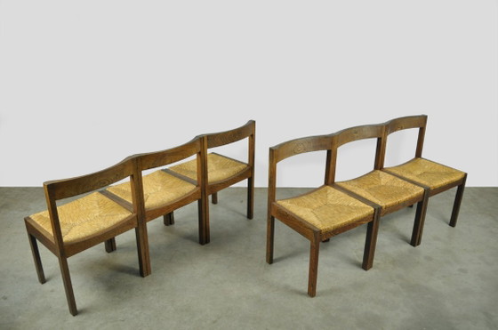 Image 1 of Vintage Wenge dining chairs in modern minimalist style, 1960s