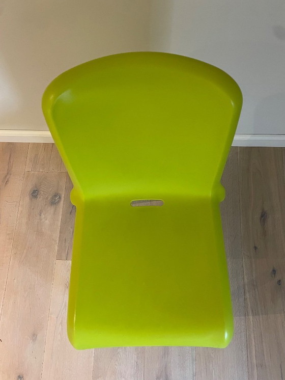 Image 1 of Set of 4 Pedrali Snow 300 Design Chairs - Lime Green
