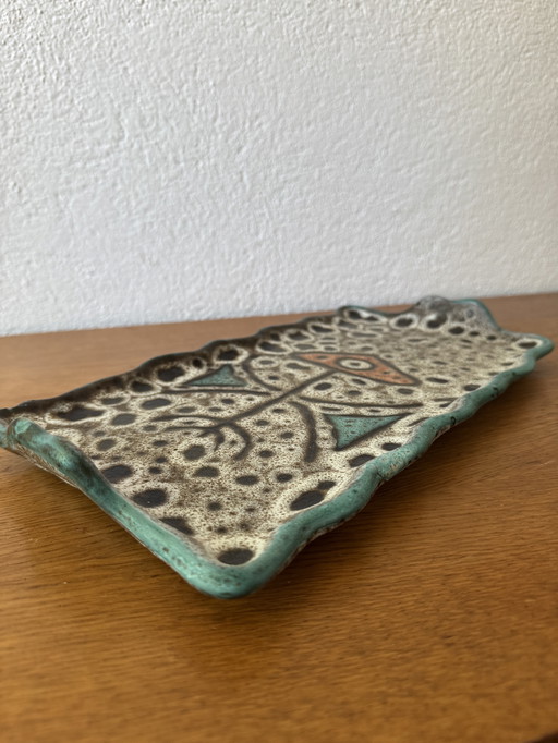 Ceramic dish Marius Bessone Vallauris 50's