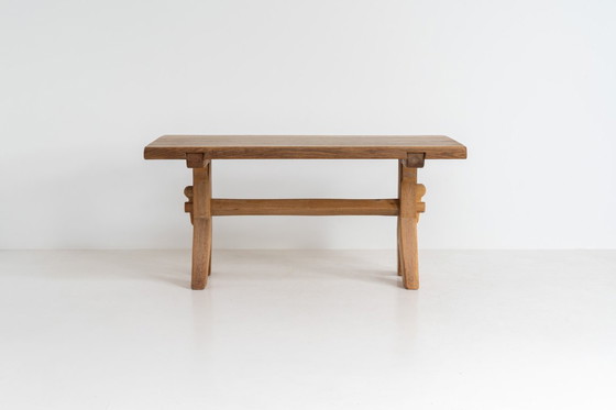 Image 1 of Brutalistische eettafel van De Puydt (België, jaren 70).