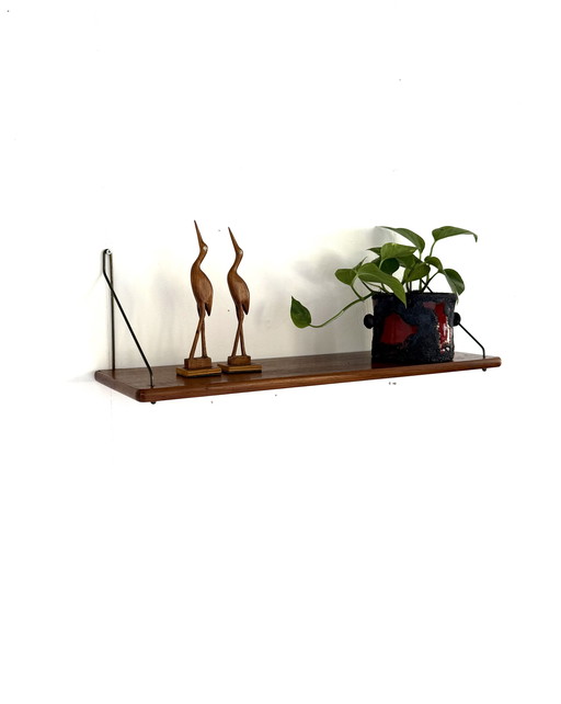 Vintage teak wall shelf '60