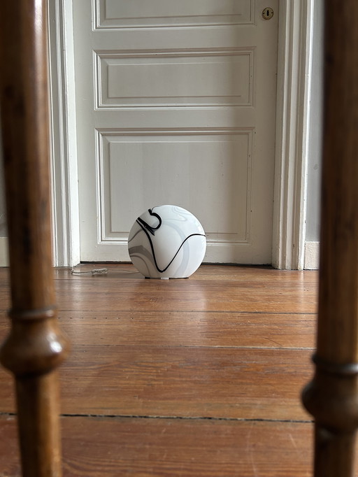 Lampe design à motif tourbillon zébré – Zijlstra Tiel NL – Années 1990