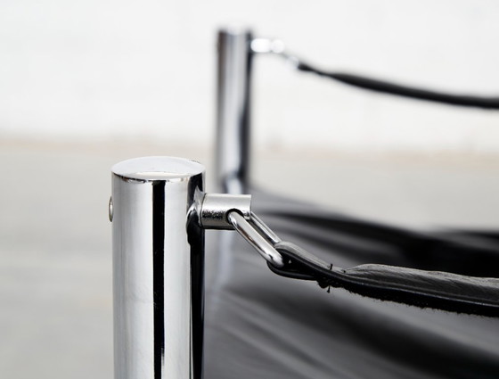 Coppia di Sedie Safari Börje Johanson per Johanson Design – Poltrone, Pelle, Metallo (photo 10 of 15)