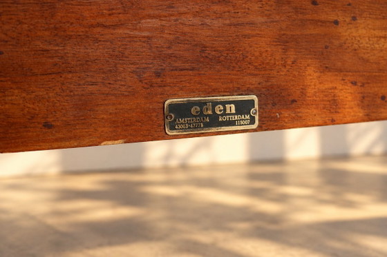 Vintage XL Desk | Clausen & Maerus | Eden | 1960s, Wood, Chrome, Brown (photo 8 of 14)