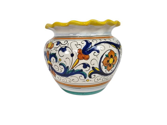 Image 1 of Grazia Deruta - Rico - Majolica - flowerpot - Italy - 3rd quarter of the 20th century