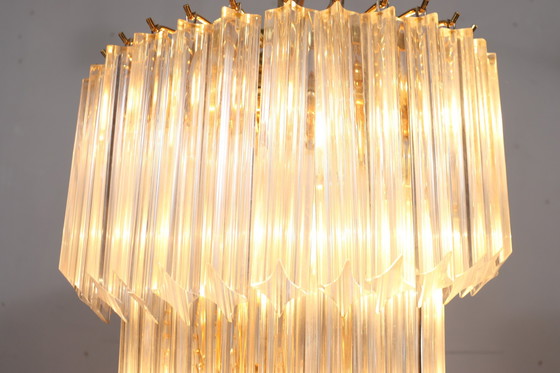Image 1 of  Gran araña/lámpara de techo de Paolo Venini, cascada, cristal de Murano, Italia, años 70