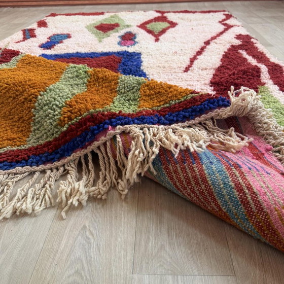 Magnificent Colorful Berber Rug 150/250cm – Rugs & carpets, Wool (photo 7 of 8)