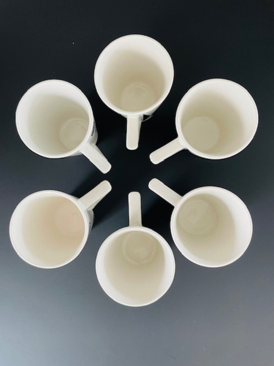 Image 1 of Juego de 6 tazas con diseño posmoderno gráfico