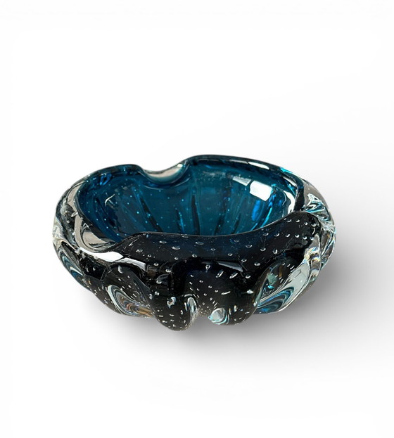 Image 1 of Murano glaçure asbak jaren 50 sommerso bullicante handgemaakt vintage