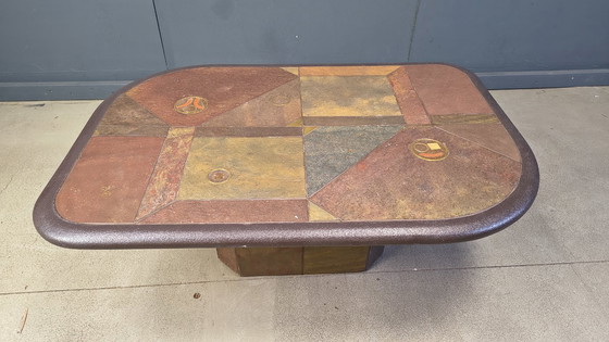 Image 1 of Brutalist Kingma style coffee table, 1970s