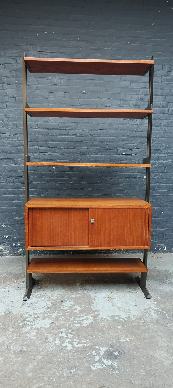 Image 1 of Vintage Teak Jaren 60 Deens Scandinavisch Boekenkast Roomdivider