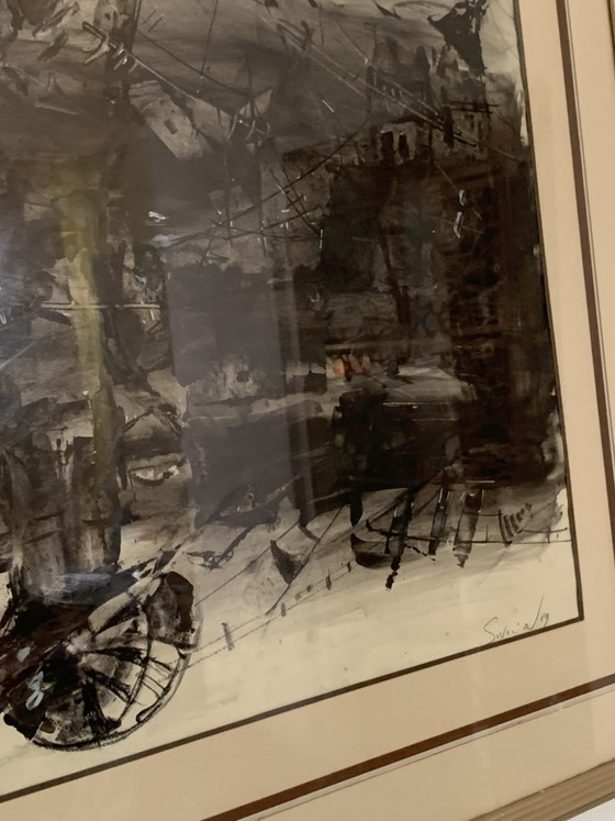 Viatcheslav "Slava" SAVELIEV (1944–2013) – Il Cavallo di Troia (1989) – Dipinti e disegni, Paper, Wood (photo 10 of 15)