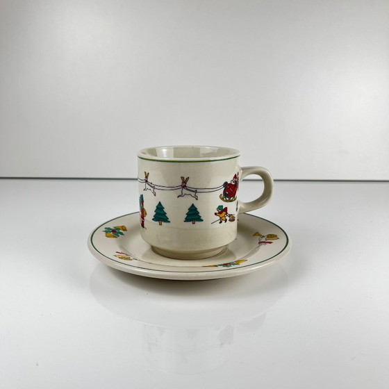 Image 1 of Set di tazze da caffè/tè natalizie per 6 persone , 1980