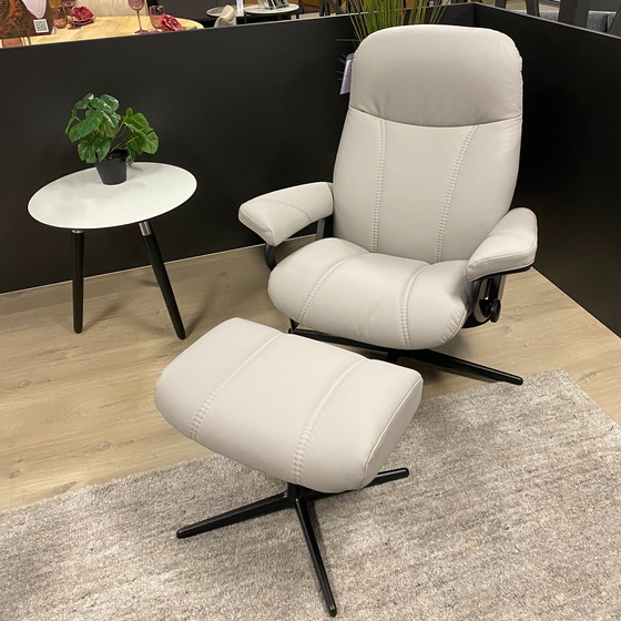 Image 1 of Stressless Consul relaxfauteuil met hocker M