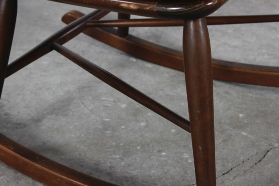 Vintage Deense Schommelstoel Mid Century Design jaren 60 70 – Farstrup, Schommelstoelen, Wood, Scandinavian (photo 8 of 16)