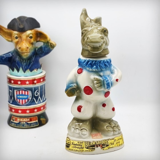 Image 1 of Caraffa in ceramica "Clown Donkey" di Jim Beam, USA, anni '60