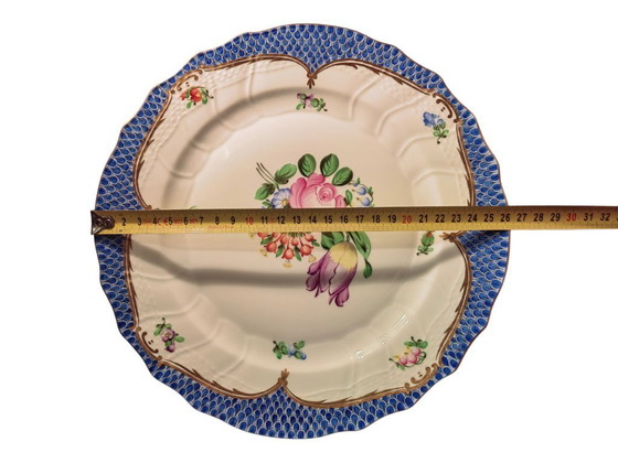 Image 1 of Rari piatti da portata Herend Blue Fishscale (VHB) - Coppia di 2