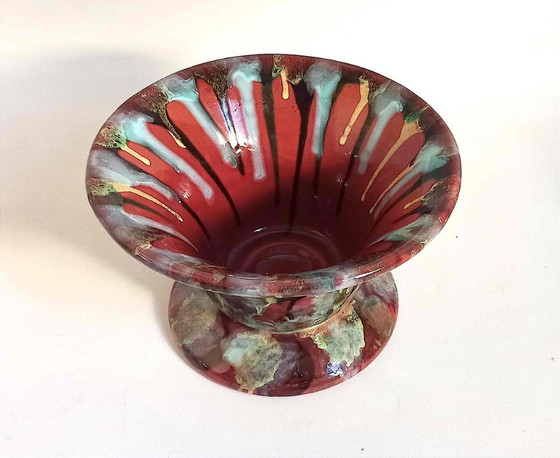 Image 1 of Cuenco de cerámica multicolor 60s Ø 26,7 cm