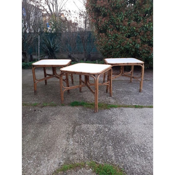 Image 1 of Vintage bamboo table, 1980