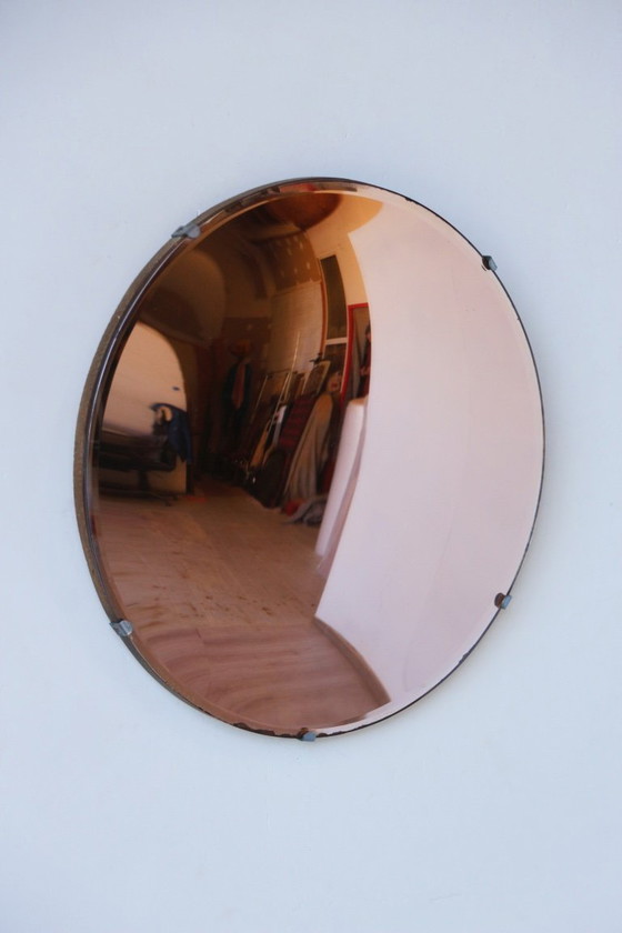 Image 1 of Vintage Salmon Witch Mirror - 50/60 Design - 35 cm