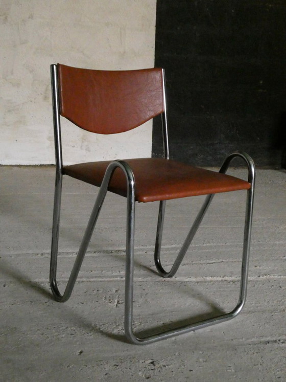 Rara sedia Bern di Guy Bernard per MEUROP, 1974 – Sedie e poltrone, Metallo, Cromo (photo 4 of 6)
