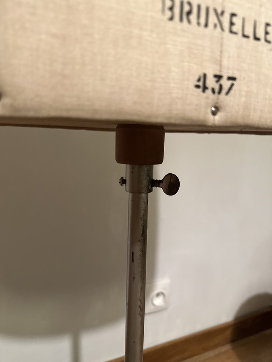 Image 1 of Manichino vintage Juvenia - taglia 42 - rivestimento in lino - base in metallo - design belga