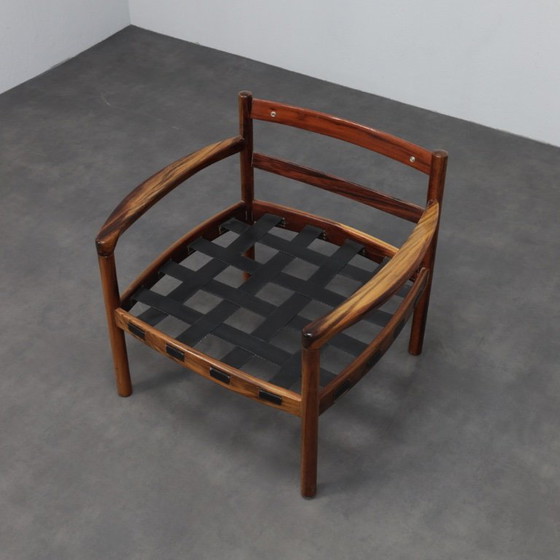 Image 1 of Mid-Century Modern Leather Lounge Chair by Sven Ellekaer for Coja Netherlands, 1960s