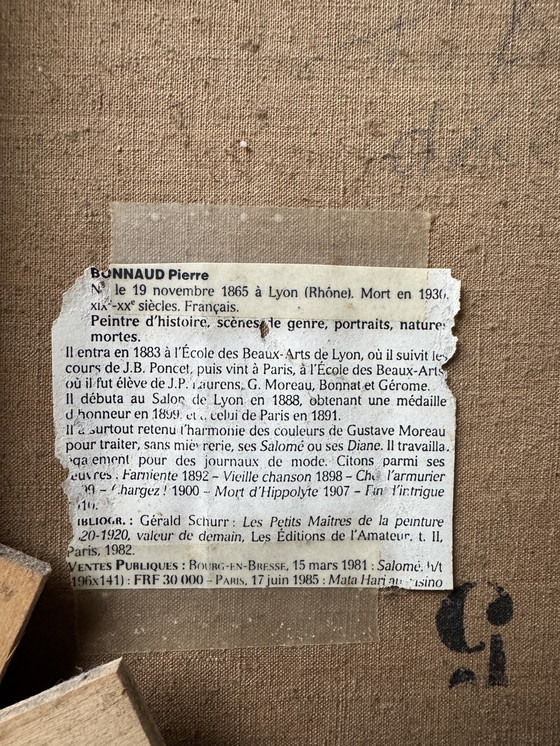 Image 1 of Pierre Bonnaud ( Lyon 1865-1930) Oil on canvas.