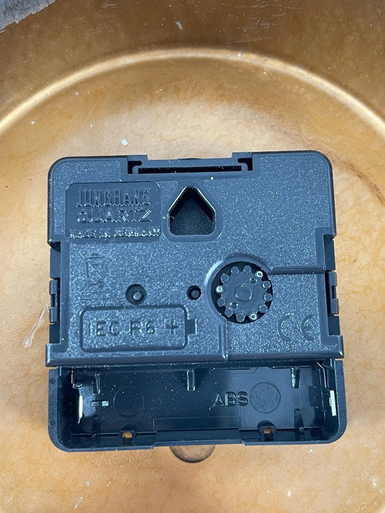 Image 1 of Mid-Century mosaic wall clock, Junghans quartz movement, Ø 28 cm