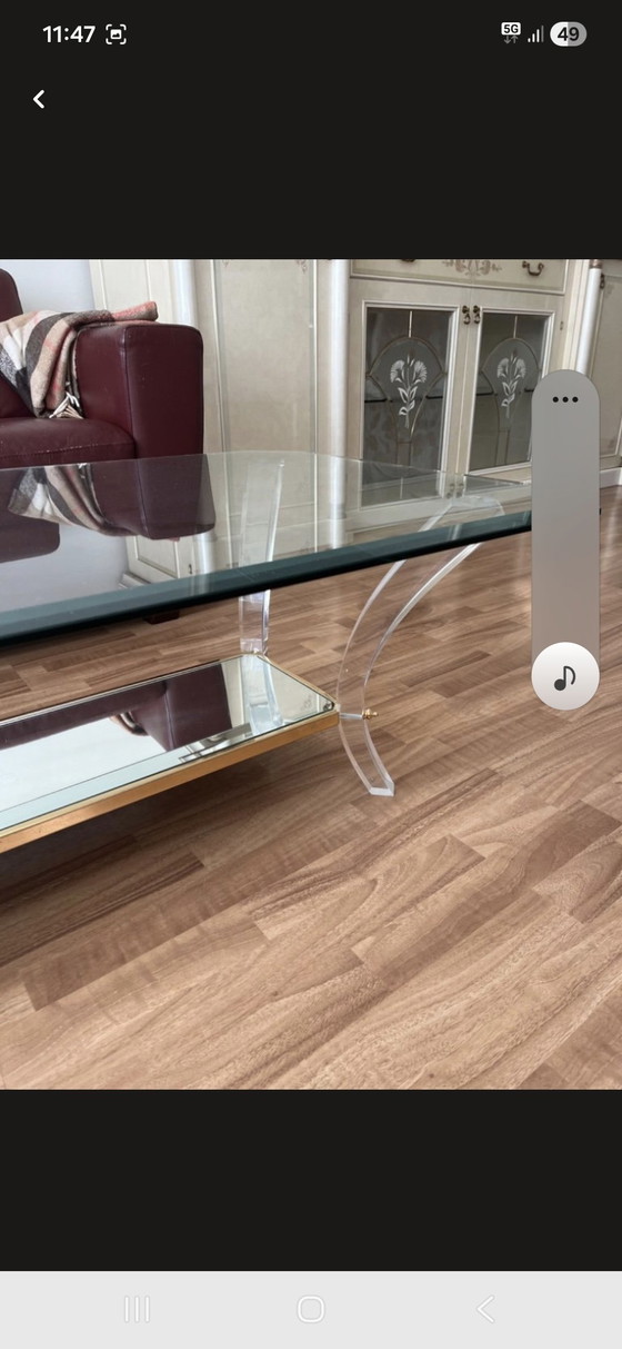 Image 1 of Italian glass coffee table