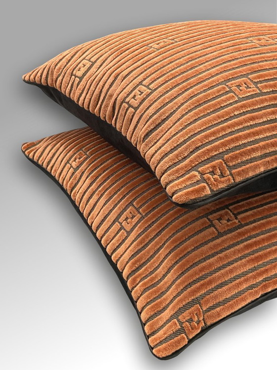 Image 1 of Fendi – Brique-Samt-Monogramm