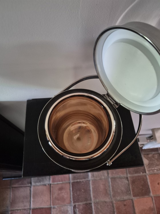 Image 1 of Rare XL Vintage Alfra Alessi Ice Bucket – Mazzeri & Vitale (1960s)