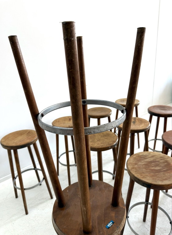 16x vintage barstool, Spahn Stadtlohn ‘60s – Wood, Metal (photo 7 of 9)