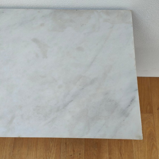 Image 1 of Antique French side table, hall table, side table with marble top